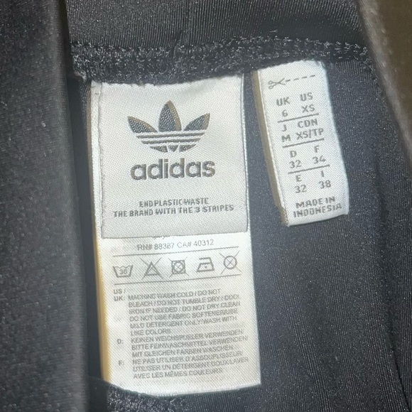 Adidas Originals Adicolor Black Open Hem Leggings - Picture 5 of 5
